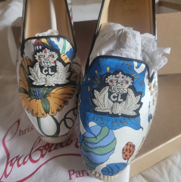 CHRISTIAN LOUBOUTIN  _ NEW satin Espadrilles - Picture 2 of 3
